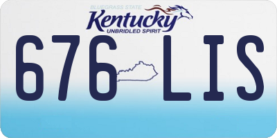 KY license plate 676LIS