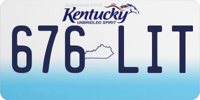 KY license plate 676LIT
