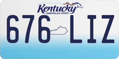 KY license plate 676LIZ