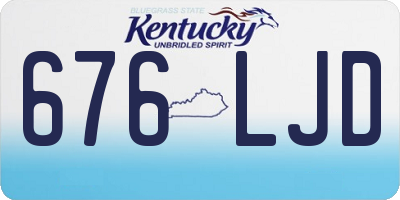 KY license plate 676LJD
