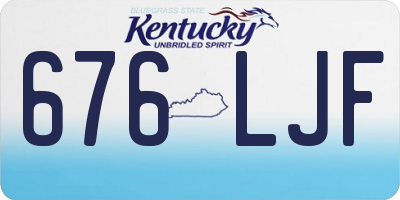 KY license plate 676LJF