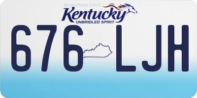 KY license plate 676LJH