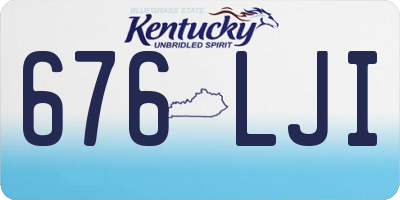 KY license plate 676LJI
