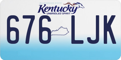 KY license plate 676LJK