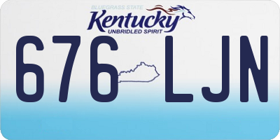 KY license plate 676LJN