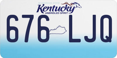 KY license plate 676LJQ