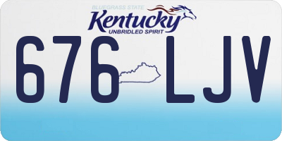 KY license plate 676LJV
