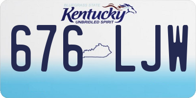 KY license plate 676LJW