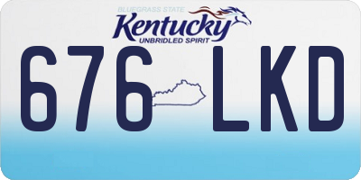 KY license plate 676LKD
