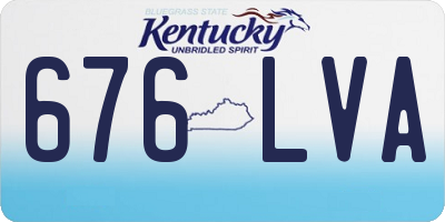 KY license plate 676LVA