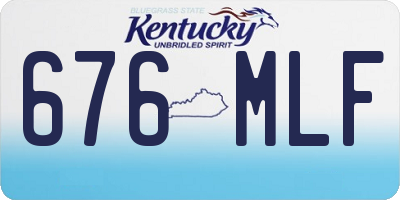 KY license plate 676MLF