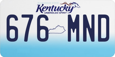 KY license plate 676MND