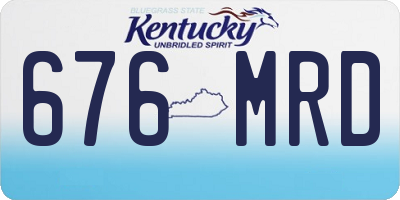 KY license plate 676MRD