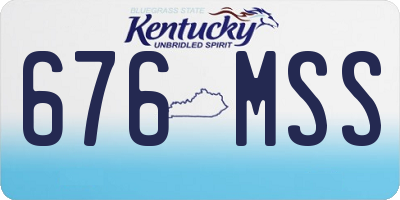 KY license plate 676MSS