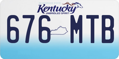 KY license plate 676MTB