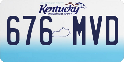 KY license plate 676MVD
