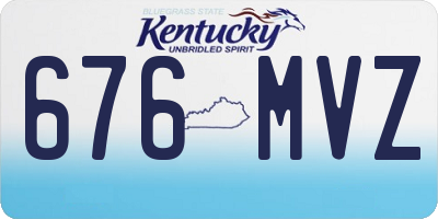 KY license plate 676MVZ
