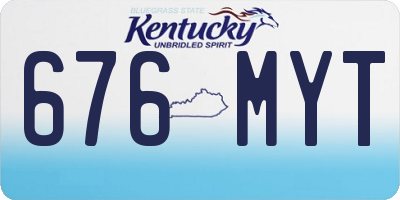 KY license plate 676MYT