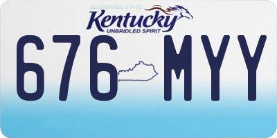 KY license plate 676MYY