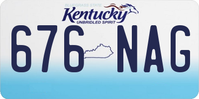 KY license plate 676NAG