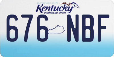 KY license plate 676NBF