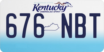 KY license plate 676NBT