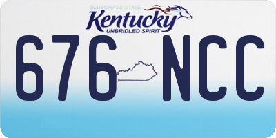 KY license plate 676NCC