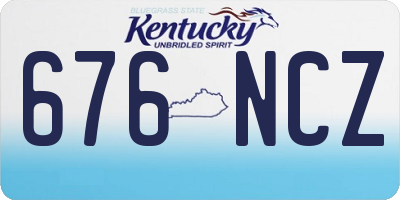 KY license plate 676NCZ