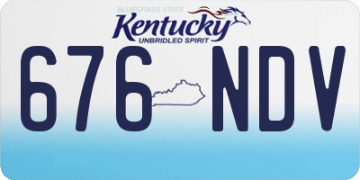 KY license plate 676NDV