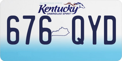 KY license plate 676QYD