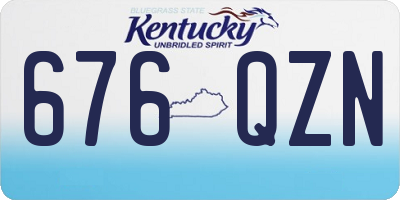KY license plate 676QZN