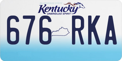 KY license plate 676RKA