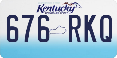 KY license plate 676RKQ