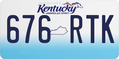 KY license plate 676RTK