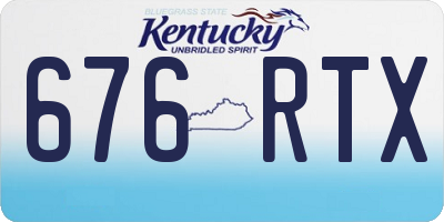 KY license plate 676RTX