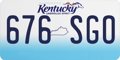 KY license plate 676SGO