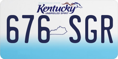 KY license plate 676SGR