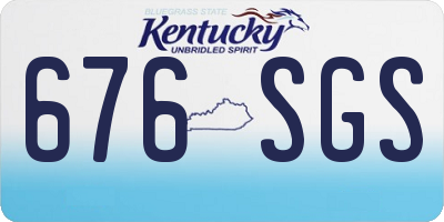 KY license plate 676SGS