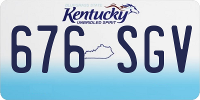 KY license plate 676SGV
