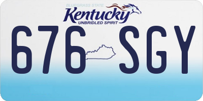 KY license plate 676SGY