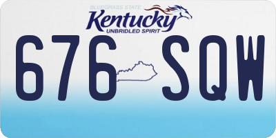 KY license plate 676SQW
