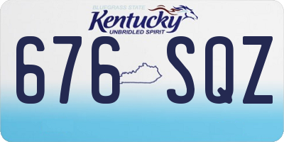 KY license plate 676SQZ