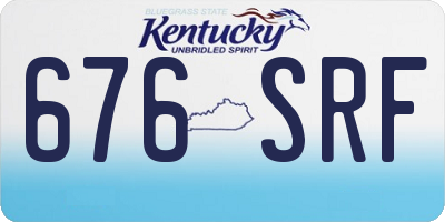 KY license plate 676SRF