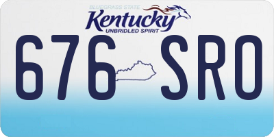 KY license plate 676SRO