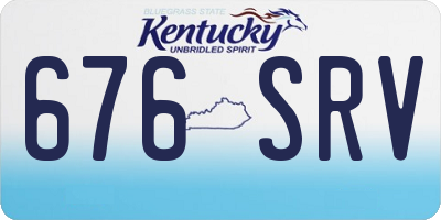KY license plate 676SRV