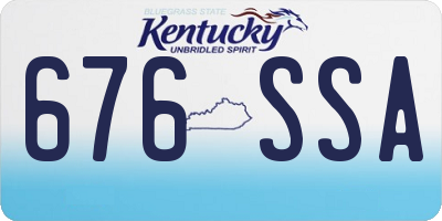 KY license plate 676SSA