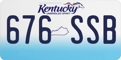 KY license plate 676SSB