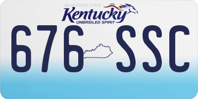 KY license plate 676SSC