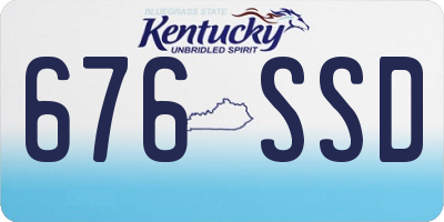 KY license plate 676SSD