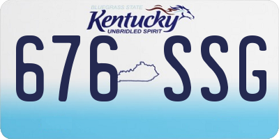 KY license plate 676SSG